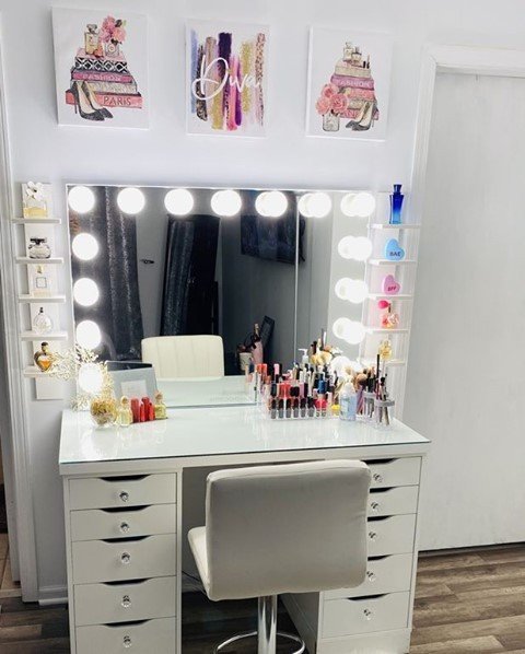 Glamorous vanity setup