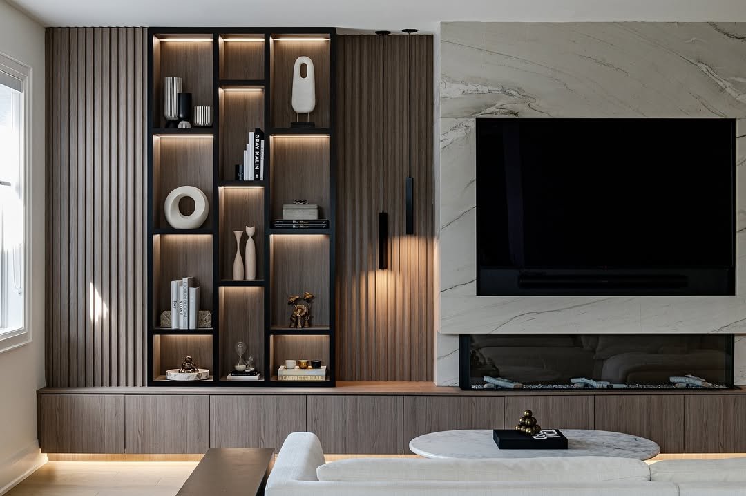 Balanced Asymmetry in Design for Organic Living Room