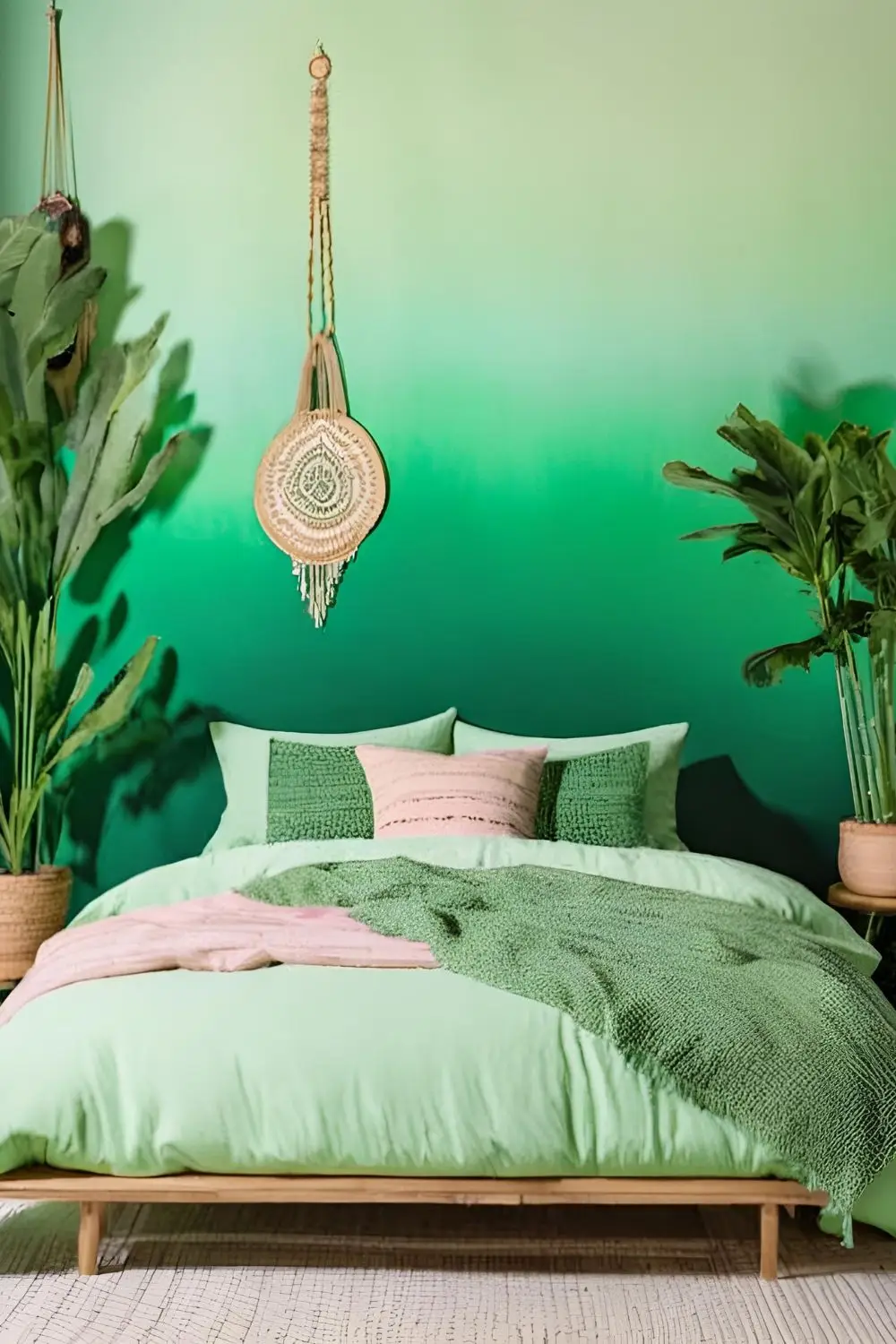 Nature-Inspired Green Boho Style Bedroom Ideas