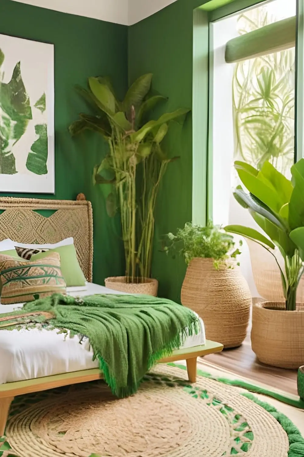 Nature-Inspired Green Boho Style Bedroom Ideas