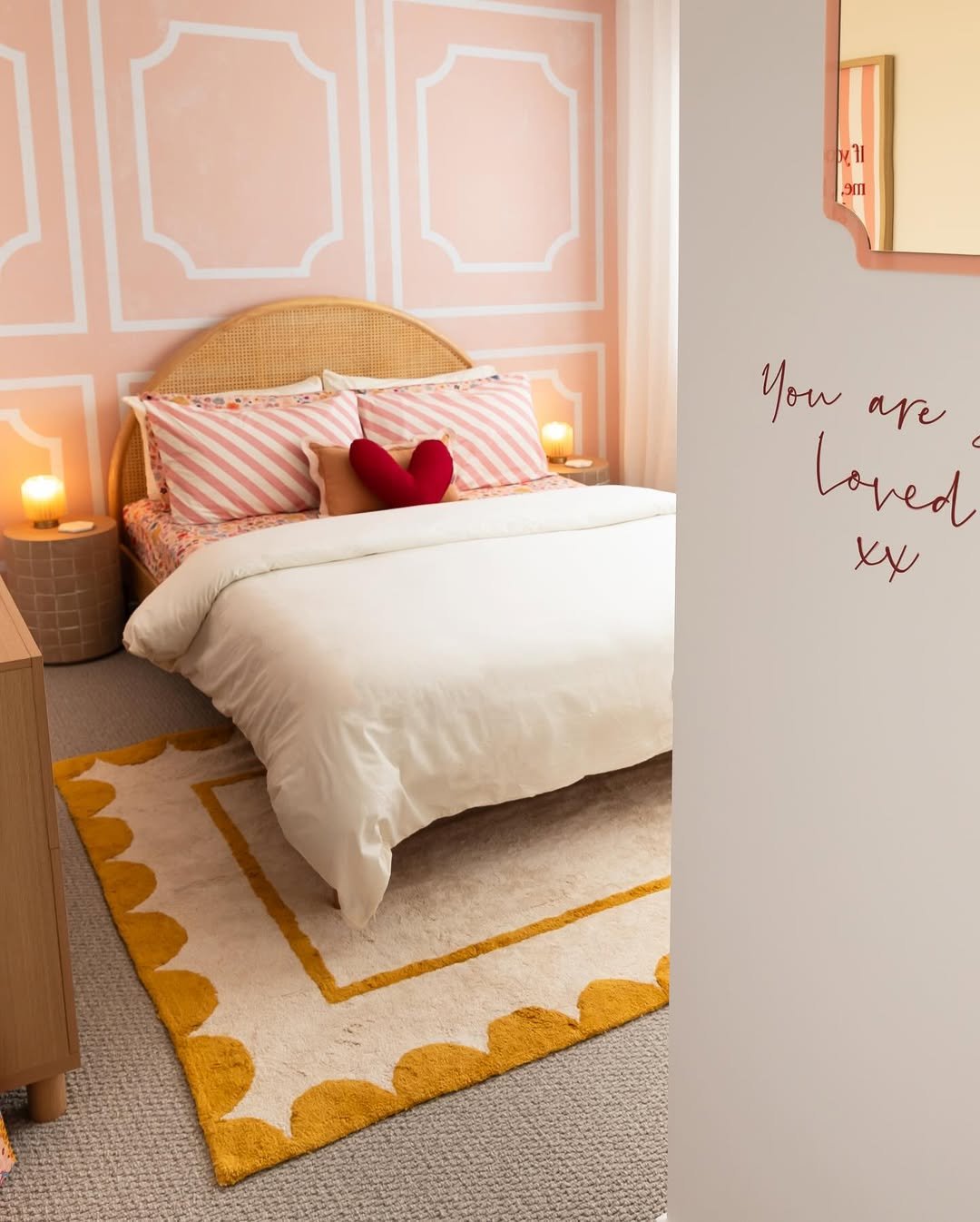 Rug Rebellion in small bedroom