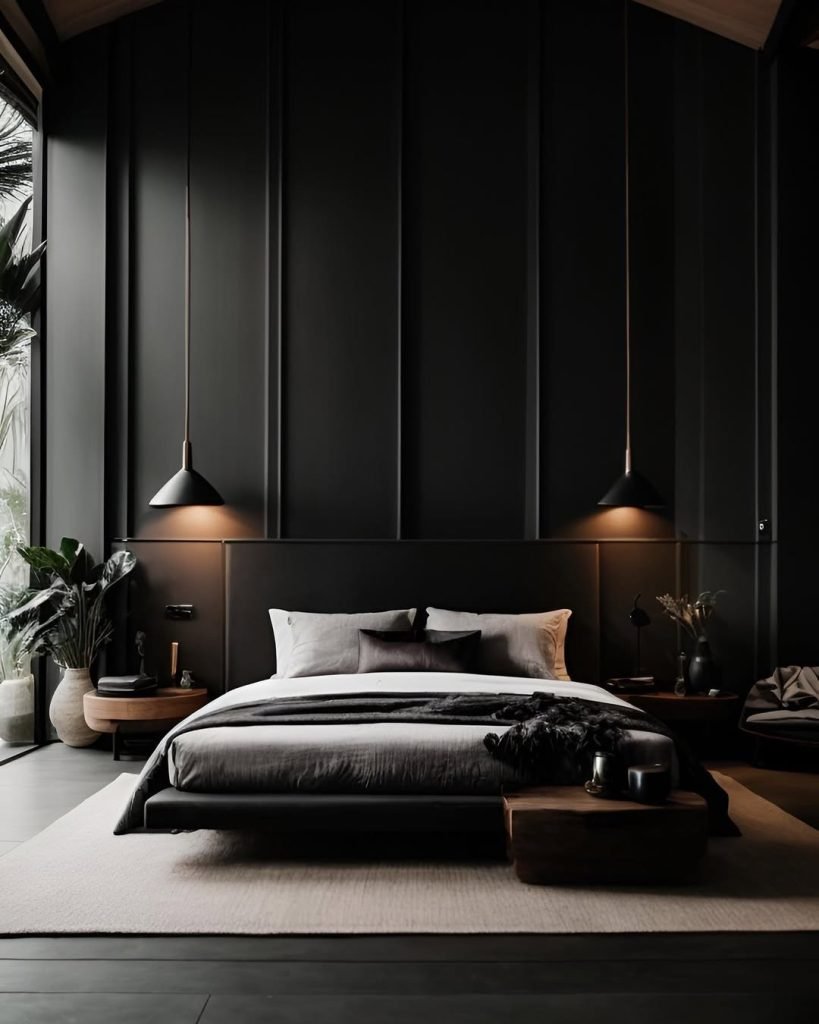 Stunning Black Themed Bedroom