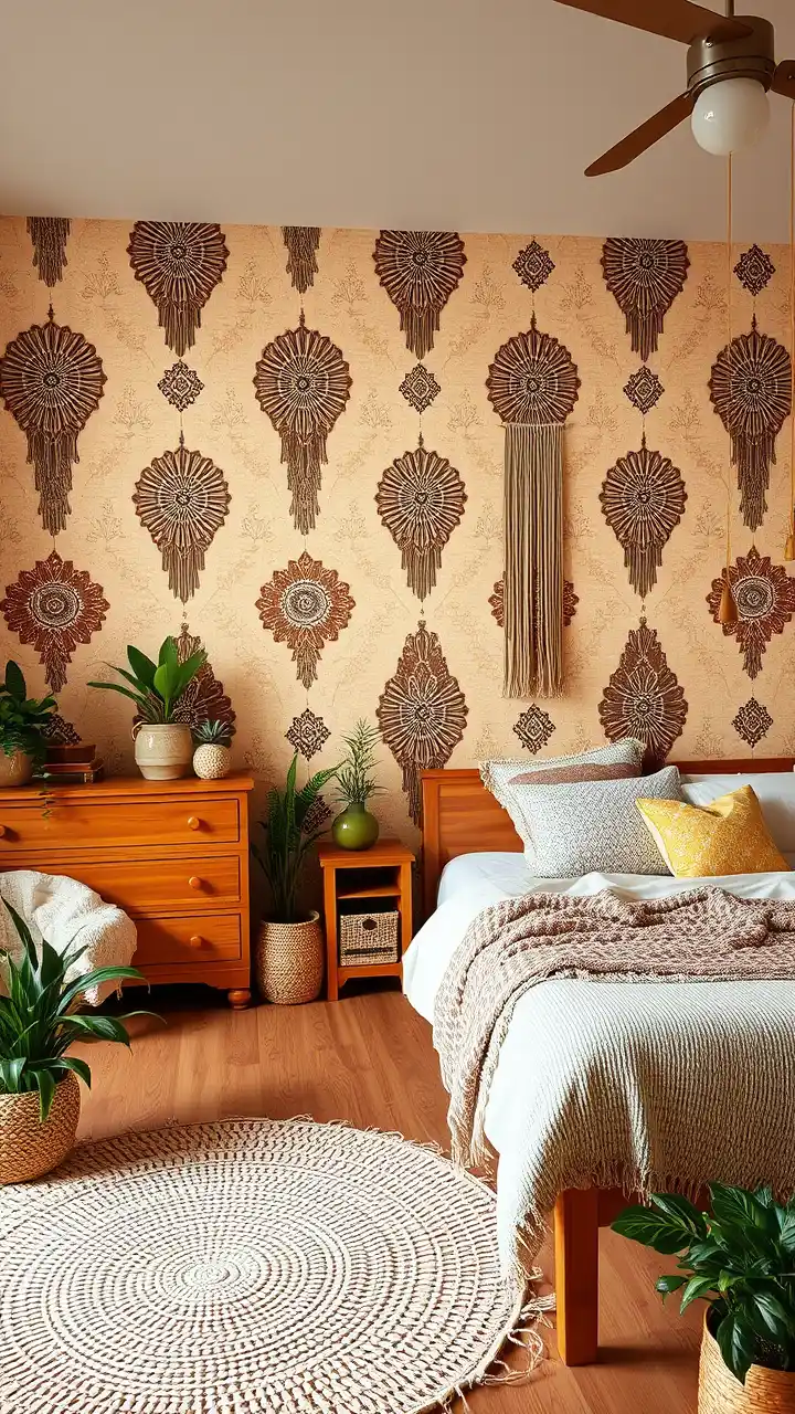 Stunning Boho Bedroom Wallpaper Ideas