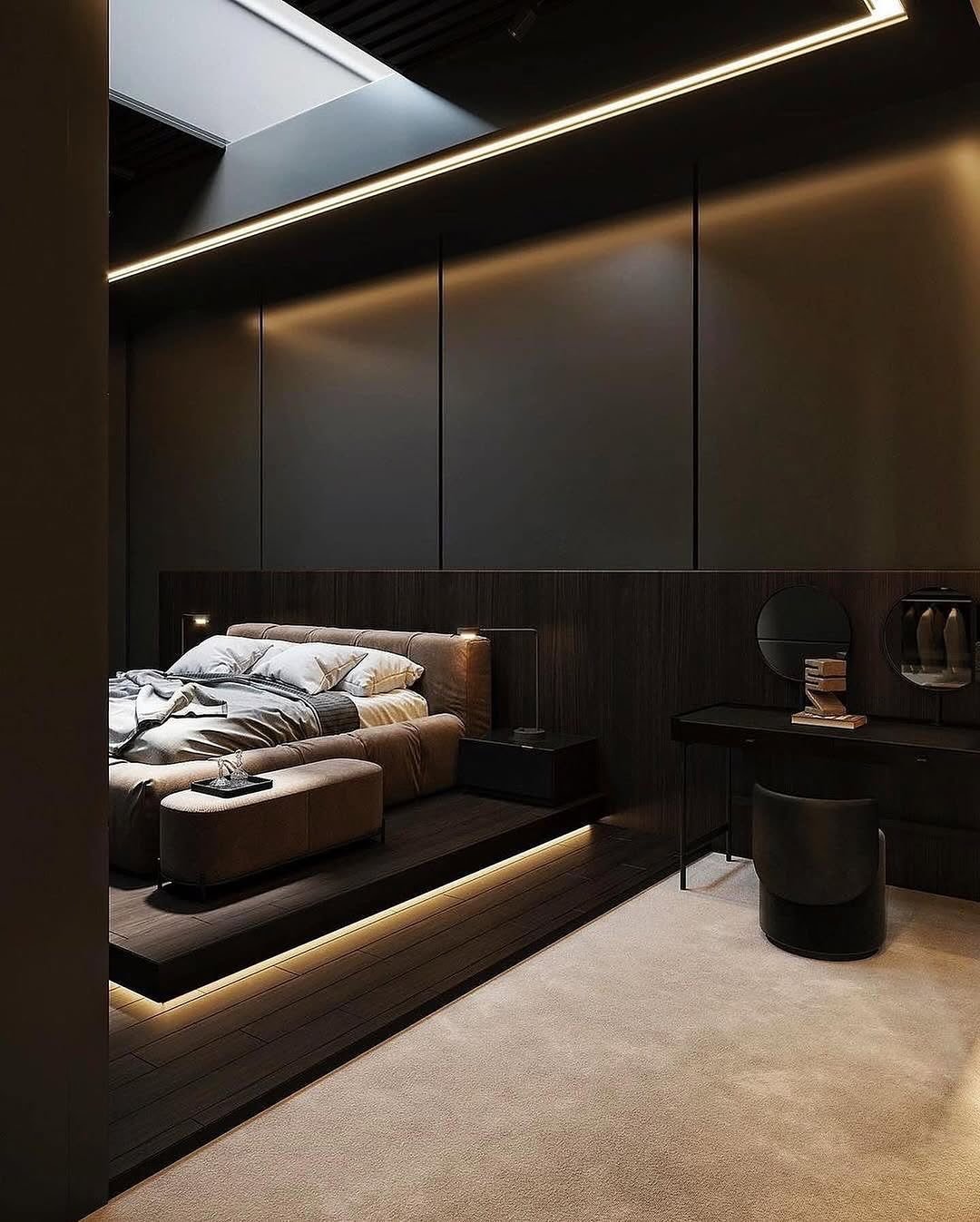 The Power of Monochromatic Elegance in Black Themed Bedroom
