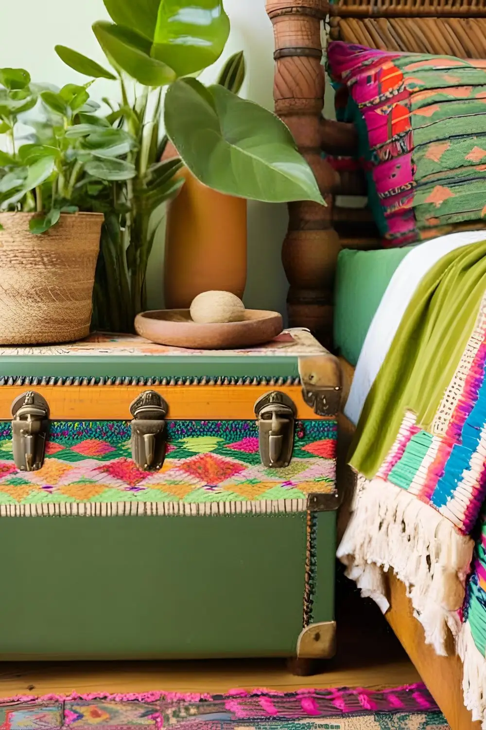 Nature-Inspired Green Boho Style Bedroom Ideas