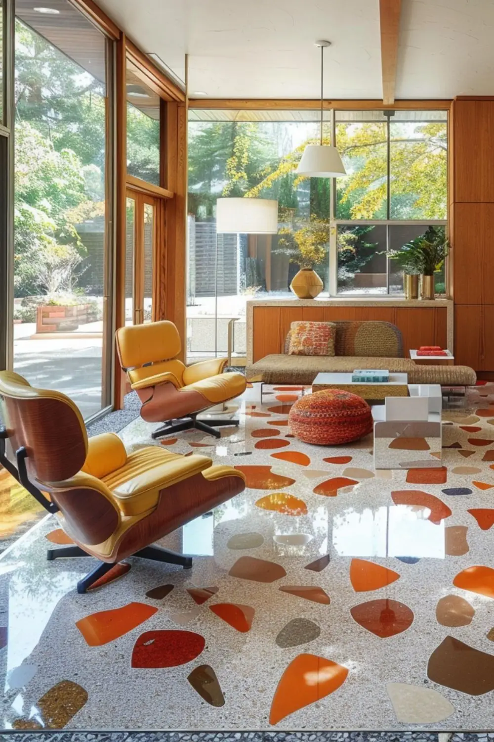 Vinyl Tiles with Mid-Century Patterns