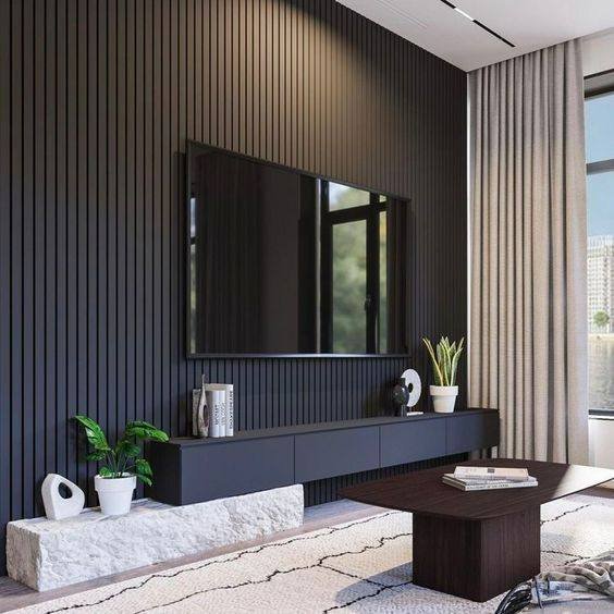 Black Paneled Walls for Traditional Charm