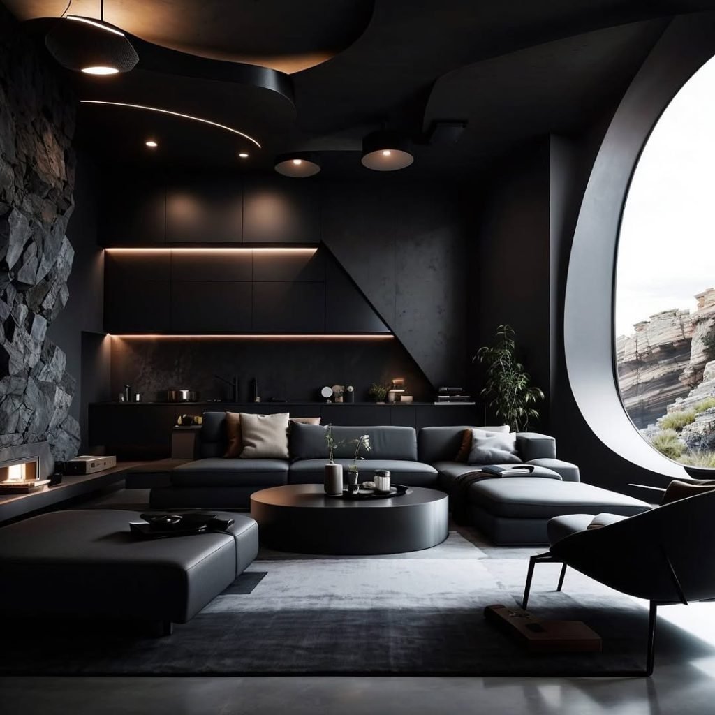 Black with Metallic Accents