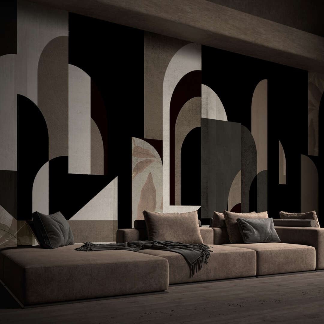Geometric Black Wall Patterns