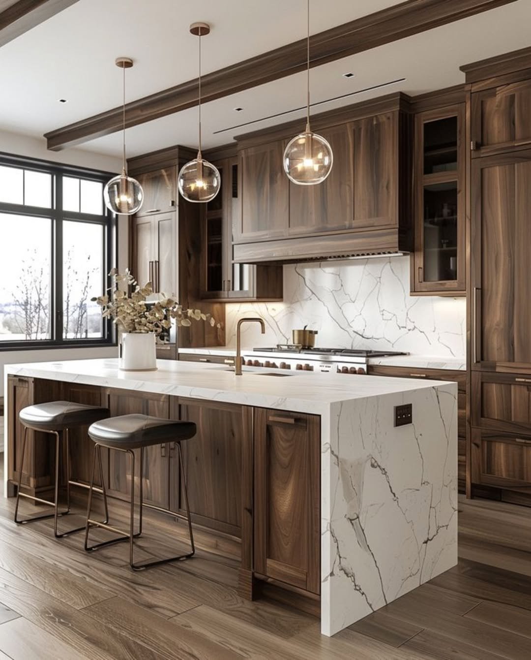 Chocolate Brown Color Kitchen