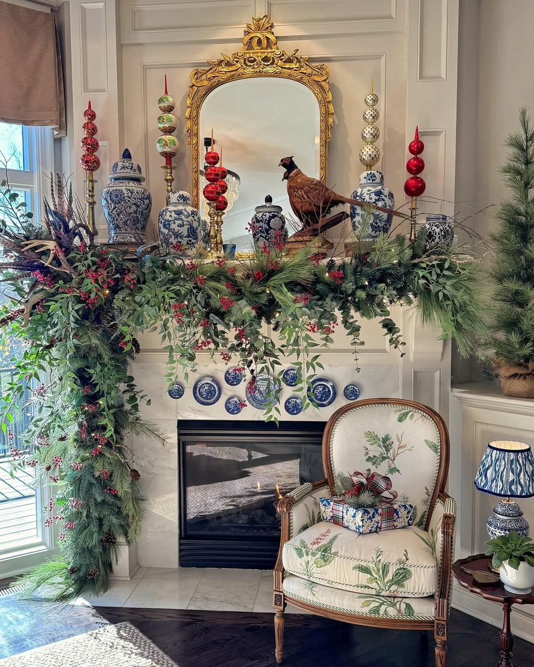 Decorative Plates Fall Mantel Décor