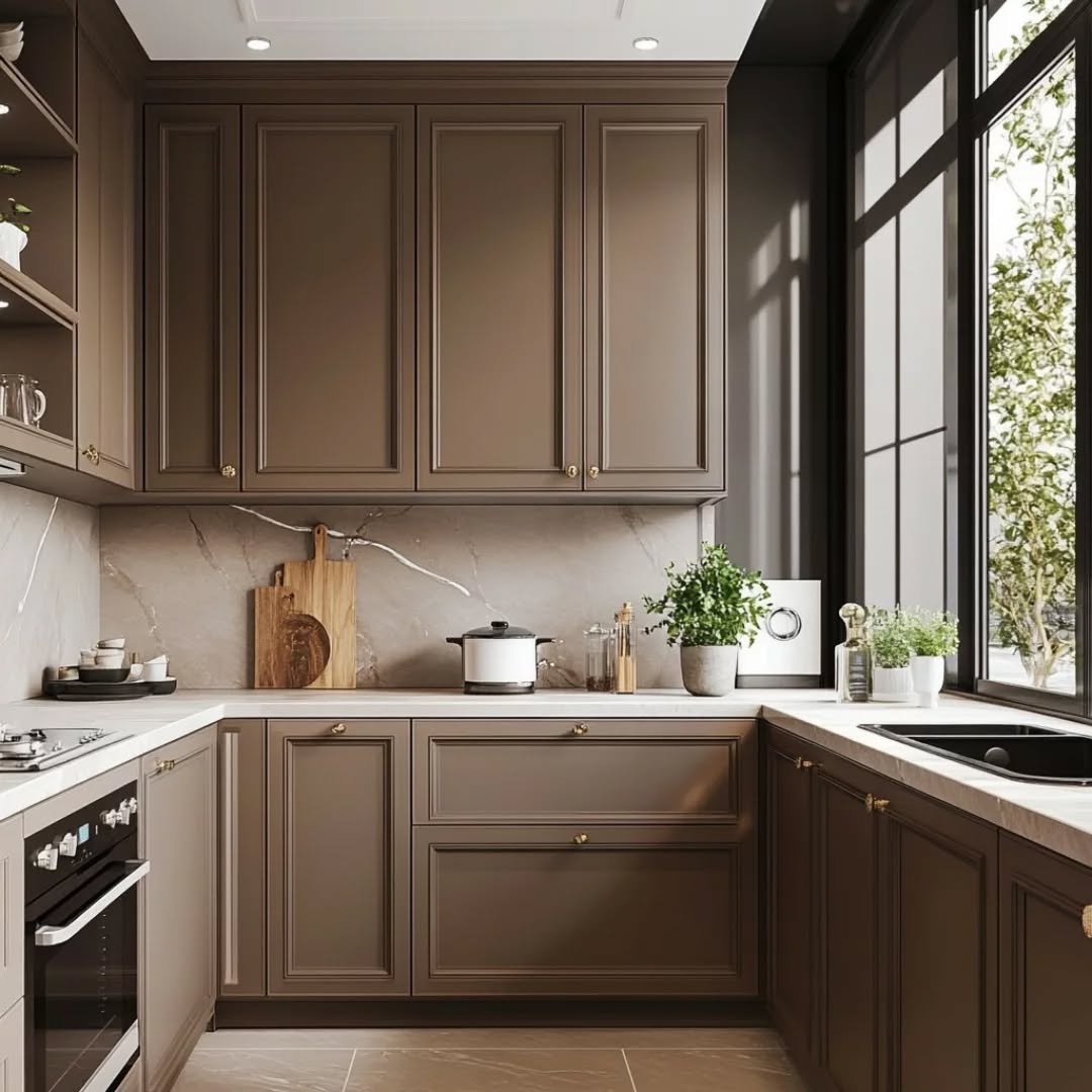 Warm Beige Color Kitchen 