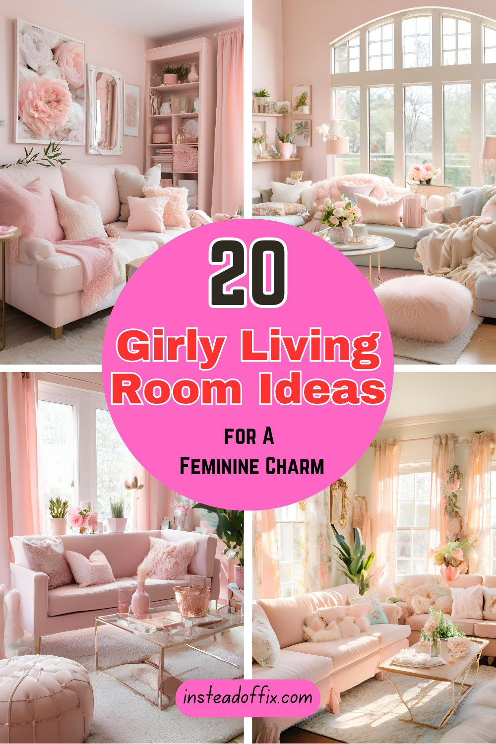 20 Girly Living Room Ideas for A Feminine Charm – DIY Home Decor ...