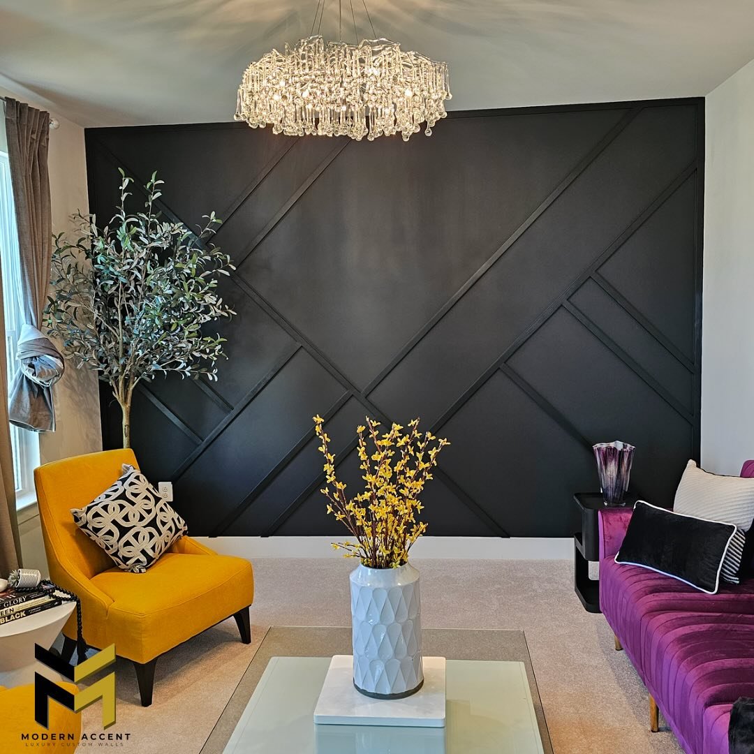 Bold Feature Wall For Lounge Room