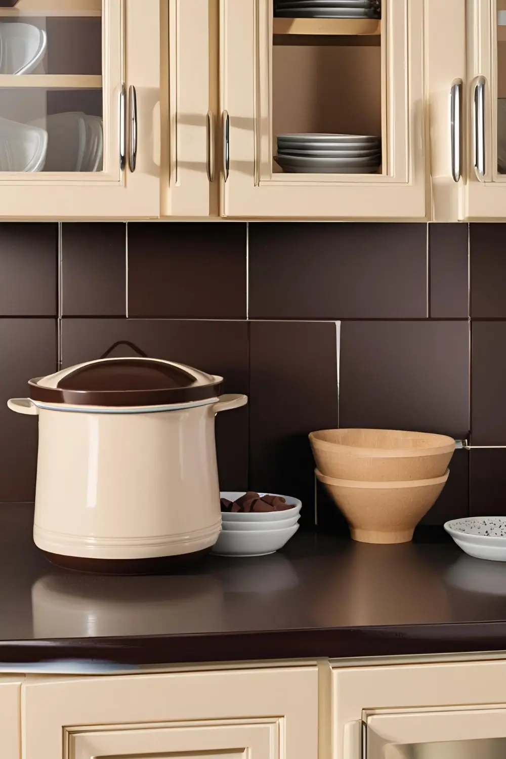 Dark Chocolate & Light Beige