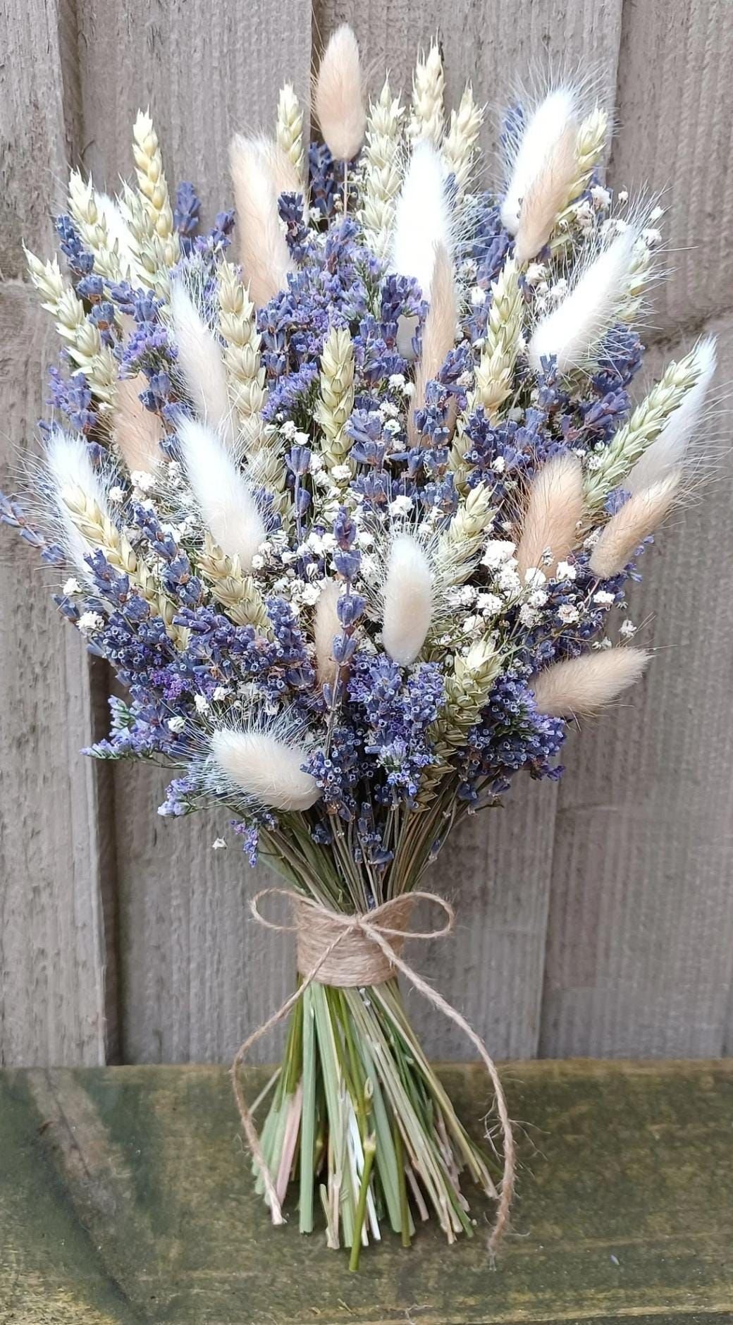Dried Lavender with Snowy Branches with Winter Floral Arrangements