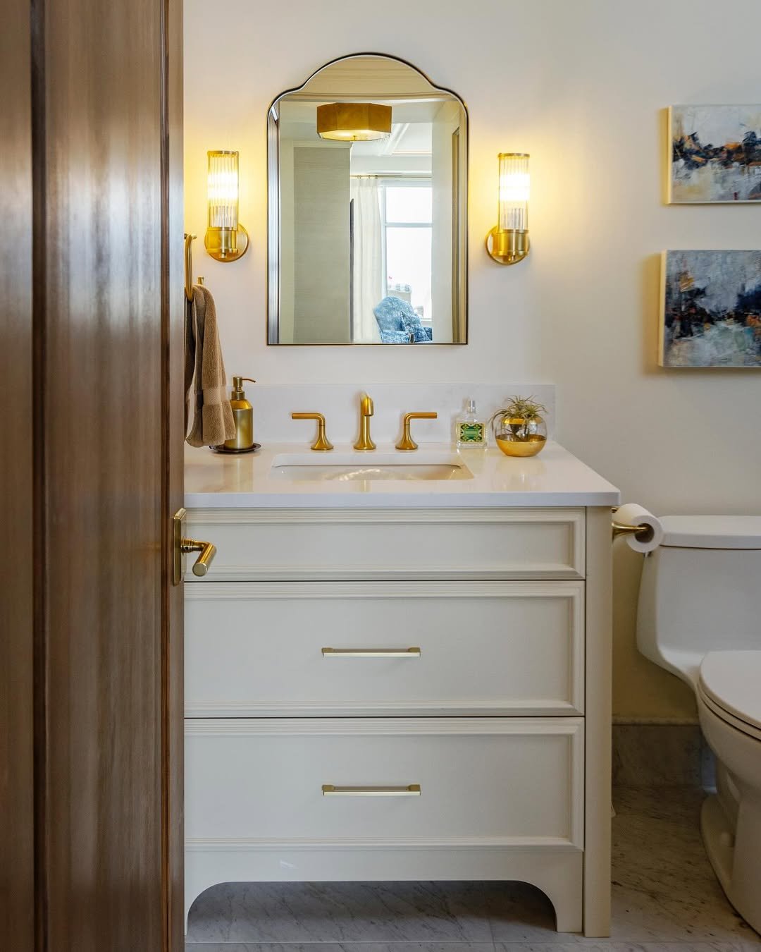 Farmhouse Sink Console for French Country Bathroom