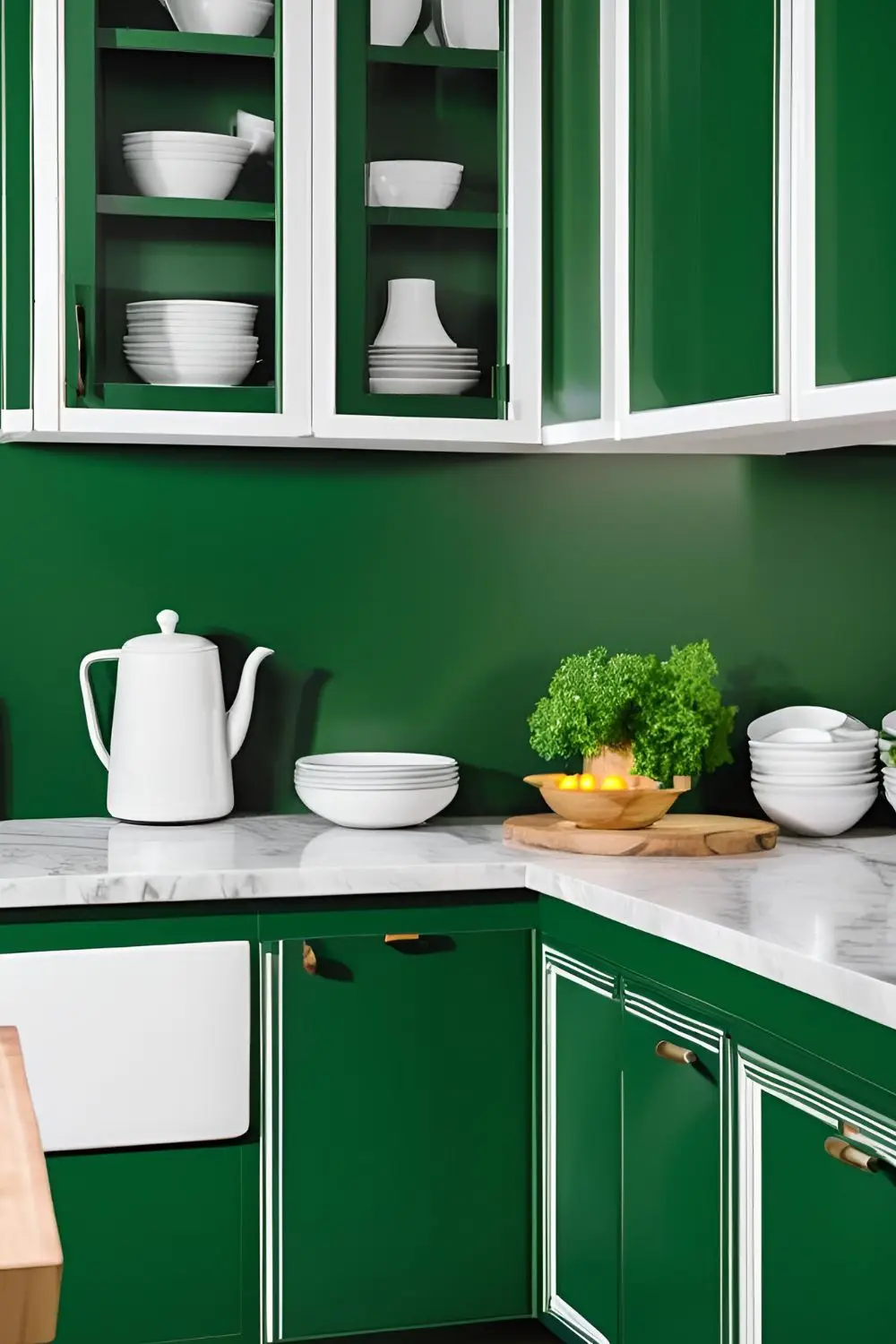 Forest Green & White