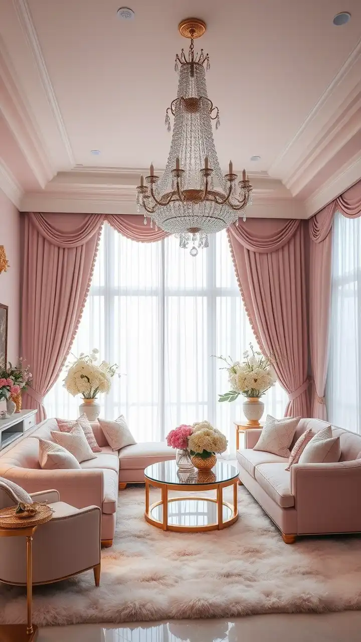 Girly Living Room Ideas for A Feminine Charm