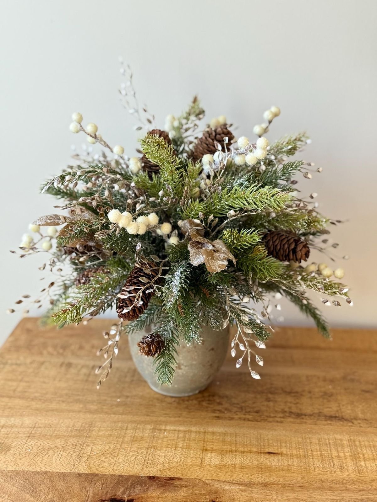 Heather & Evergreen Mix with Winter Floral Arrangements