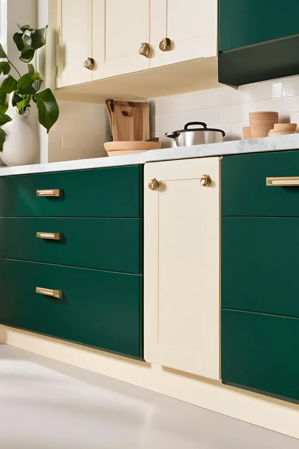 Hunter Green & Cream
