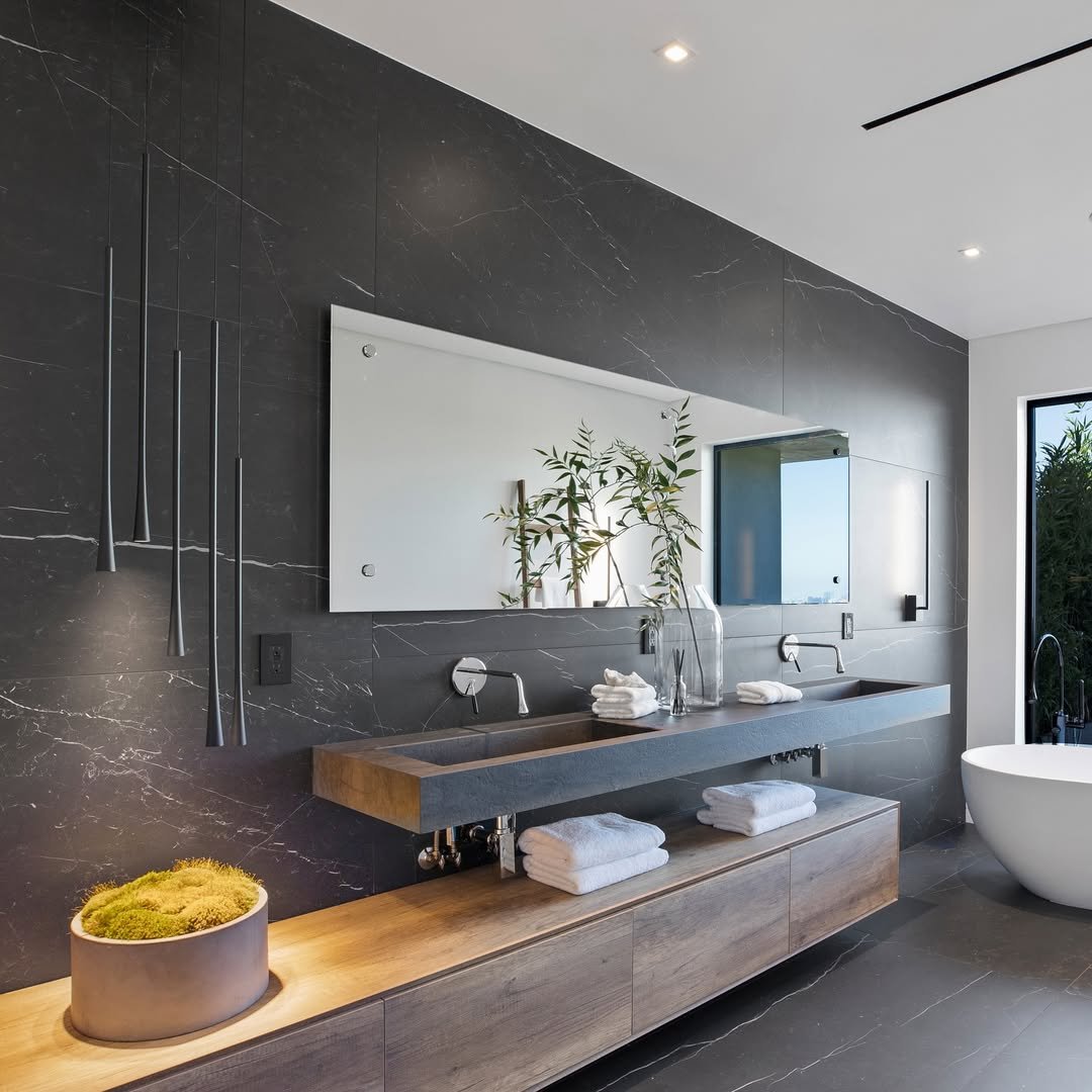 Warm Grey with Wooden Accents