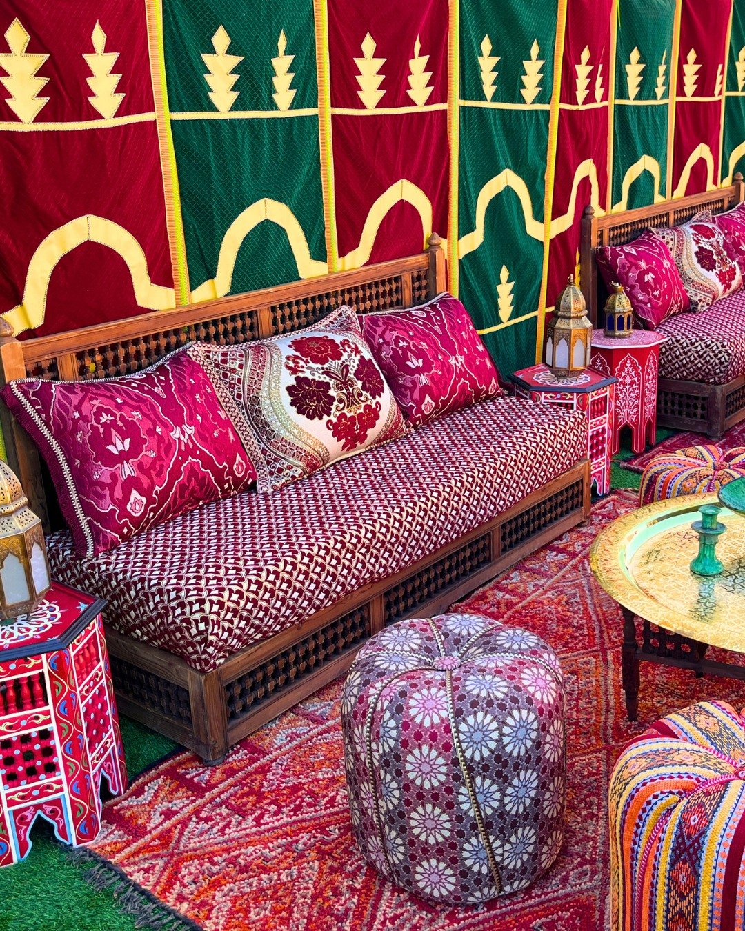 Bohemian Lounge Sanctuary for Moroccan-Inspired Conversation Tent