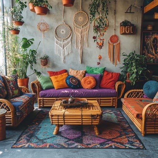 Bohemian Lounge Sanctuary for Retro 70s Lounge