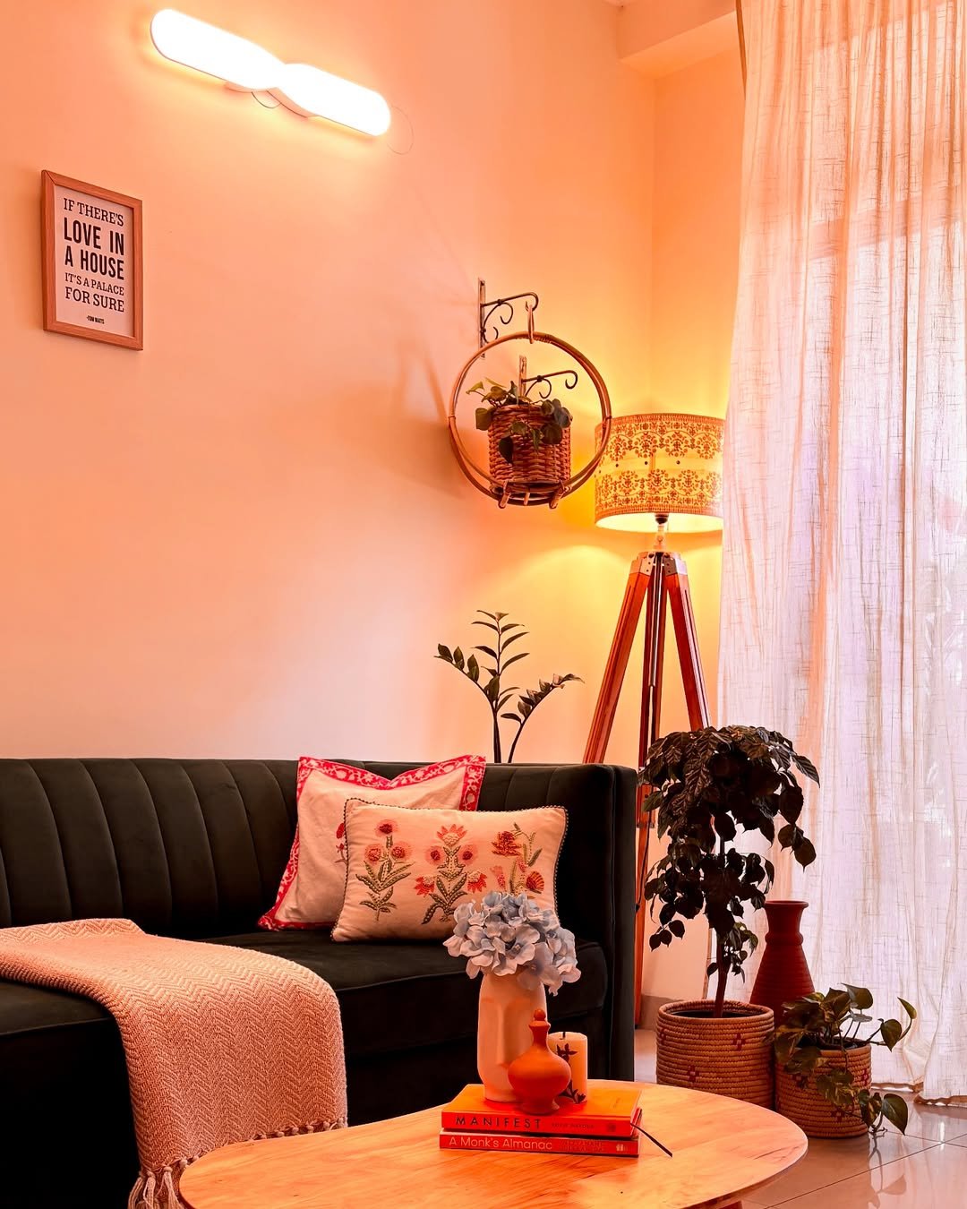 Bohemian Lounge Sanctuary for Scandinavian Comfort Corner