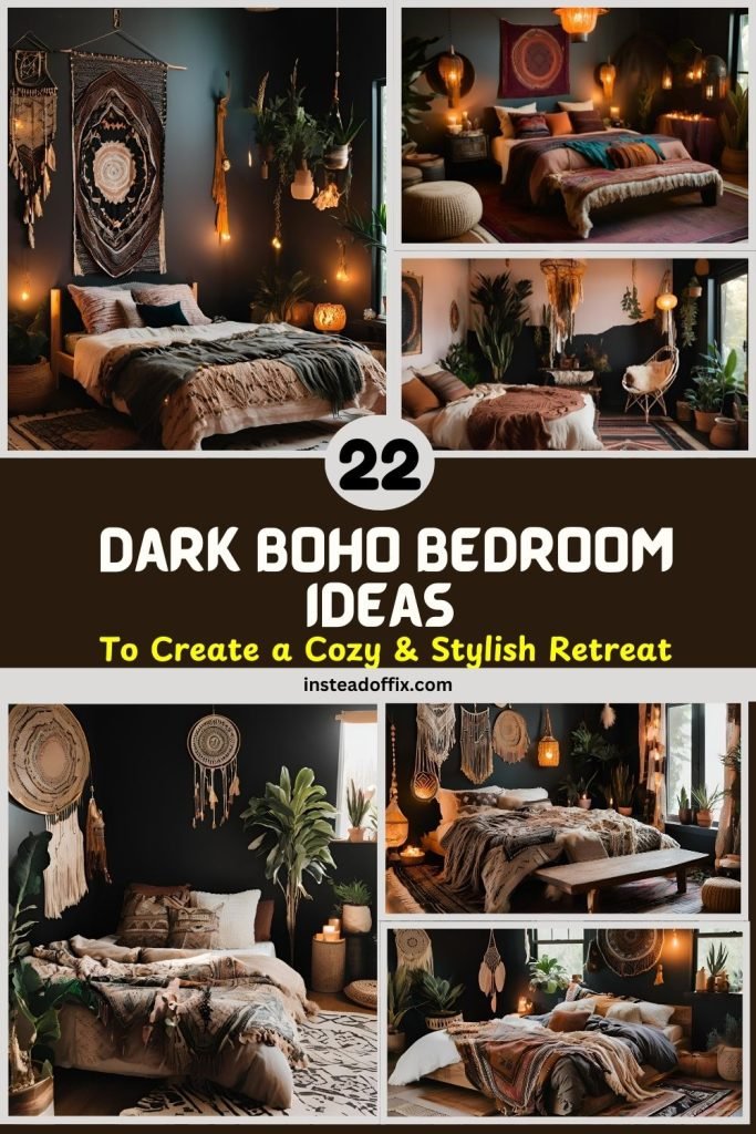 22 Dark Boho Bedroom Ideas You’ll Wish You Tried Sooner – DIY Home ...