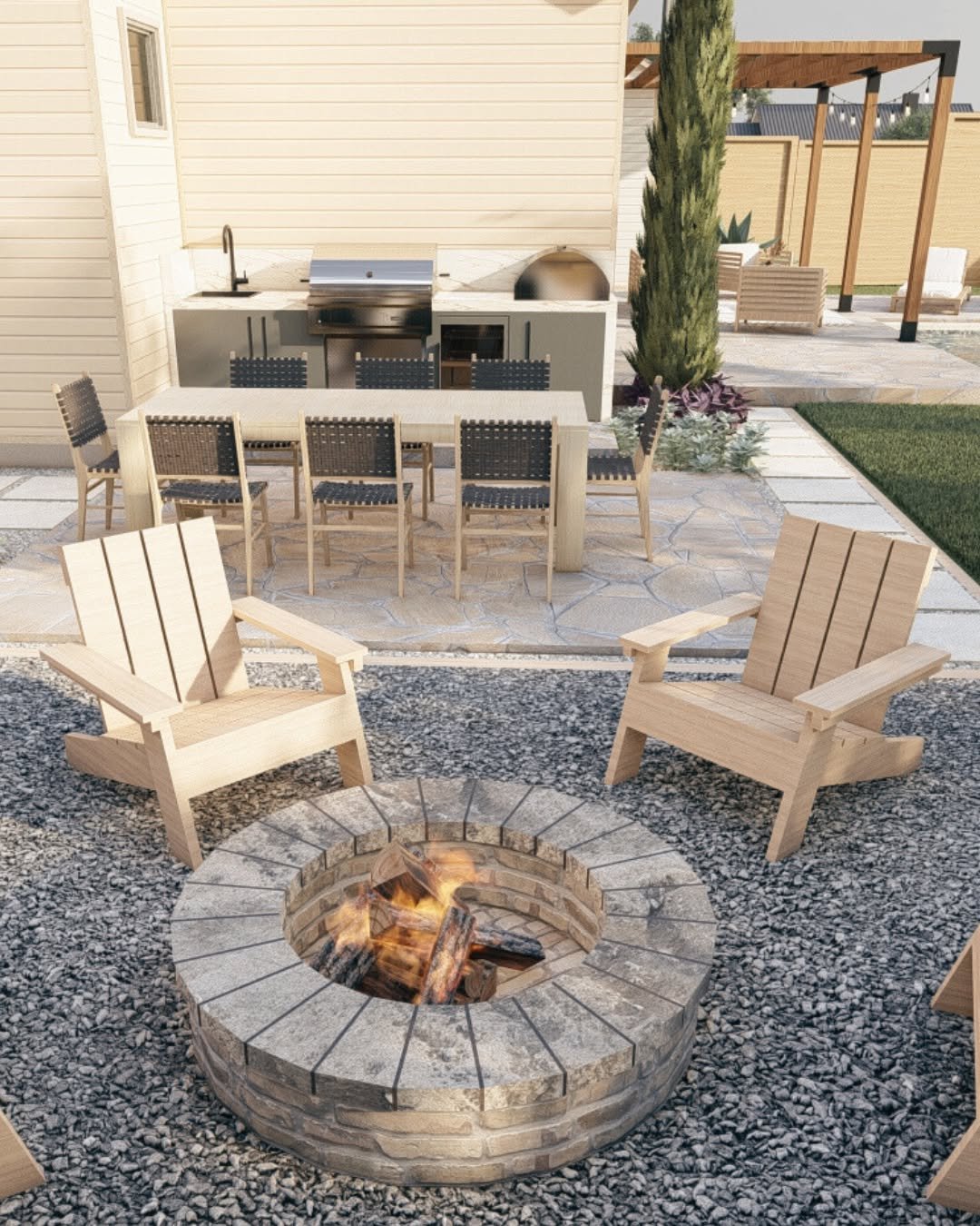 Budget Friendly backyard fire pit
