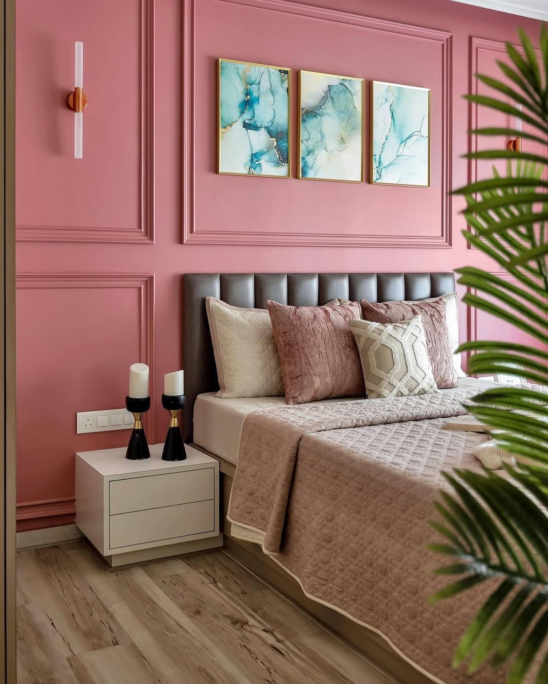 Blush Pink Accent Wall