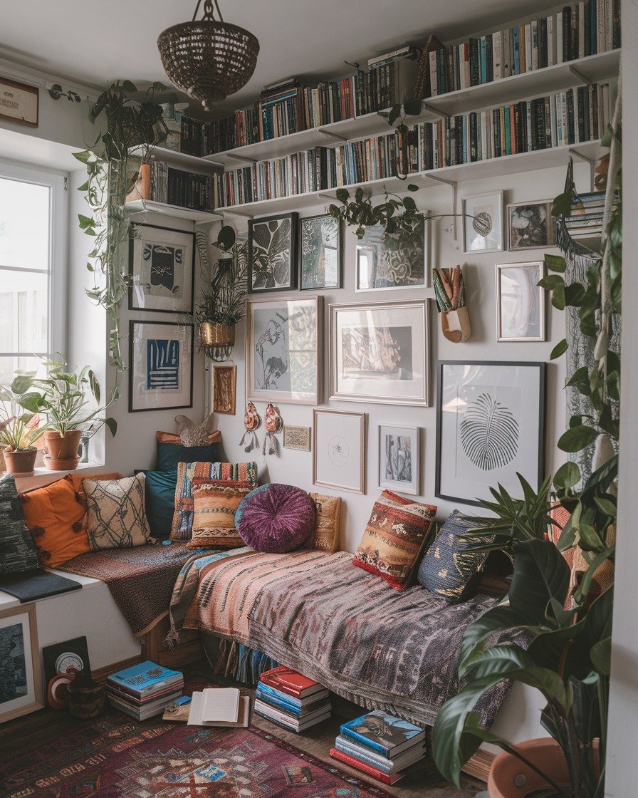 Cozy Reading Nook Fall Living Room