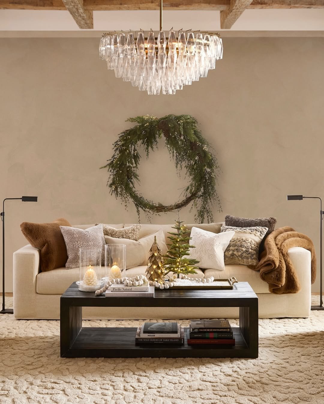 Faux Fur Accents Living Room
