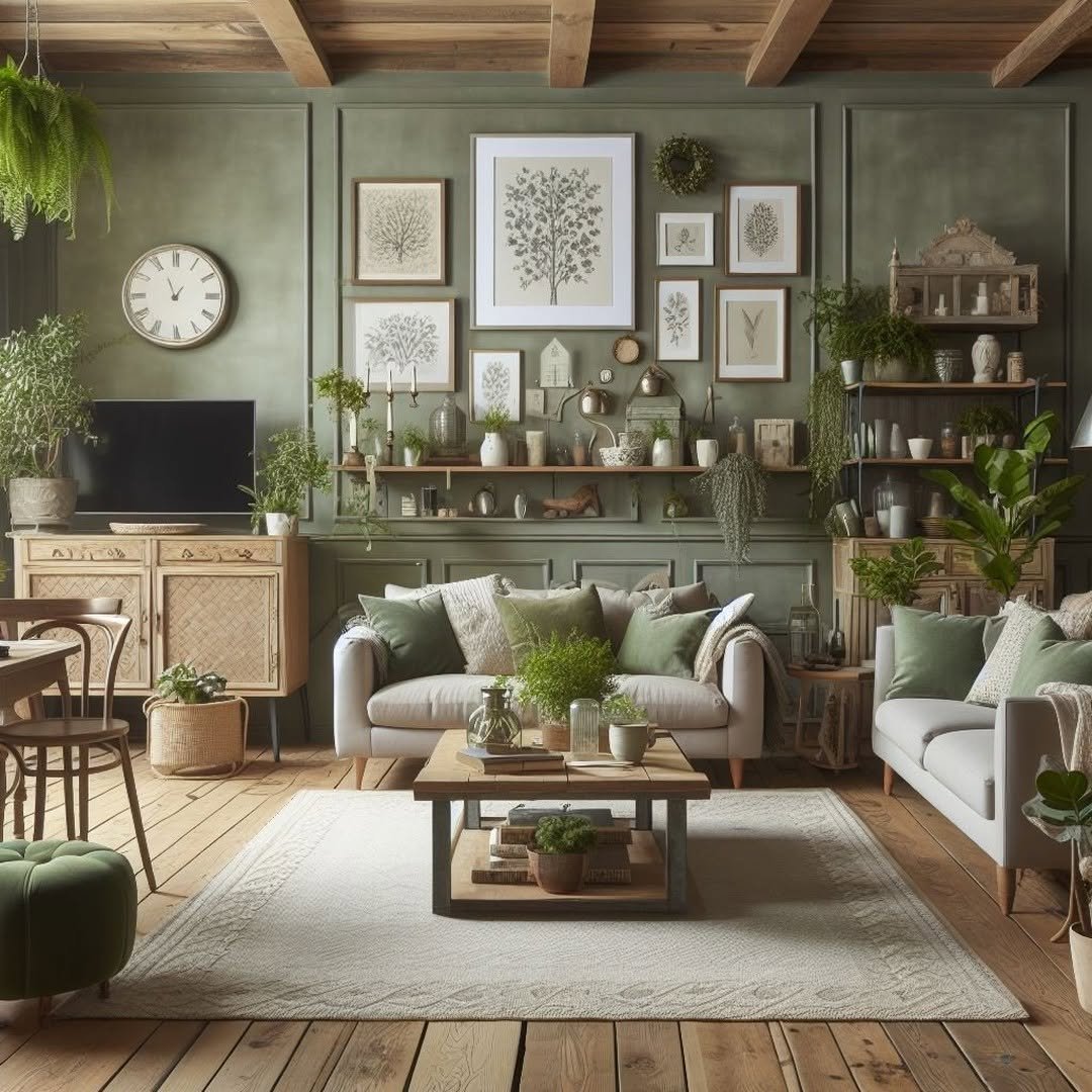 Forest Green Accent Wall