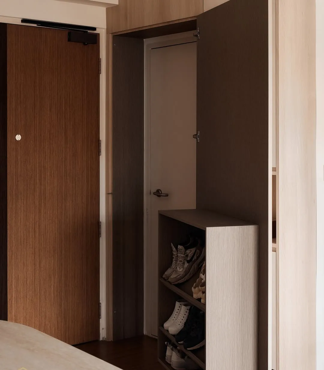 Hidden Storage Door for Clever Small Entryway