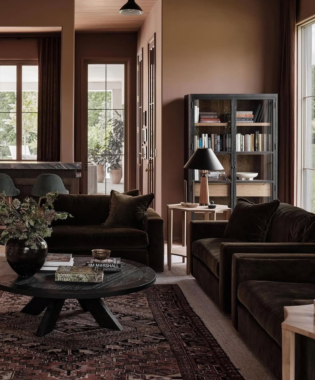 Luxurious Dark & Moody Living Room Design