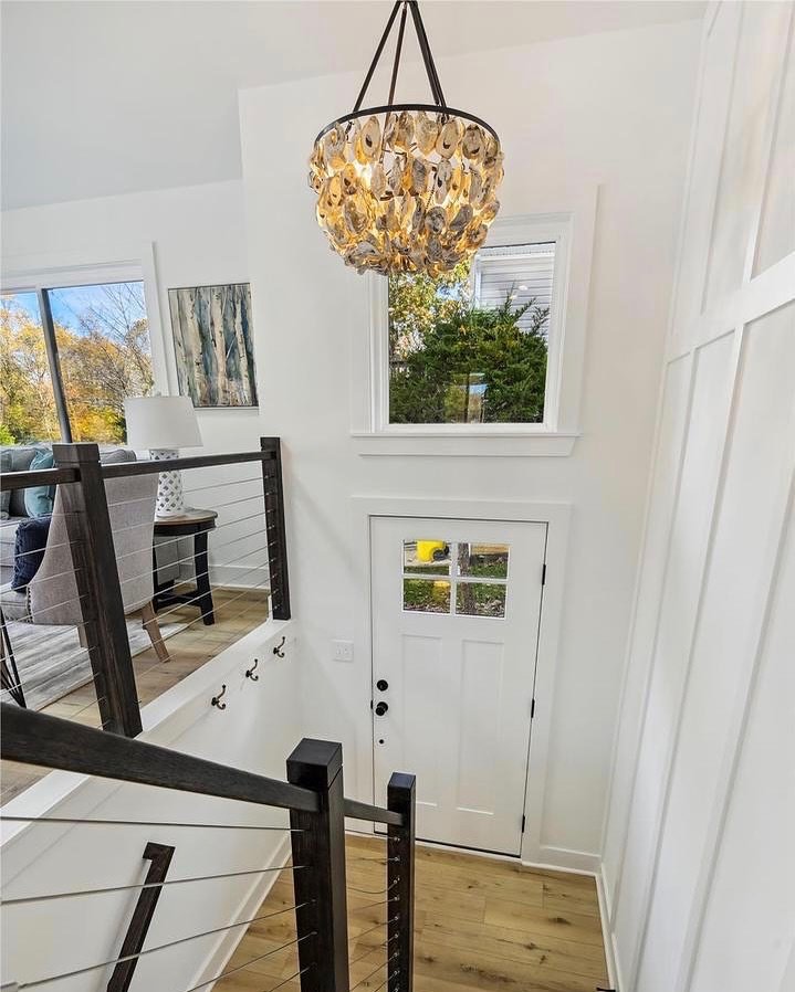 Statement Lighting for Small Entryway