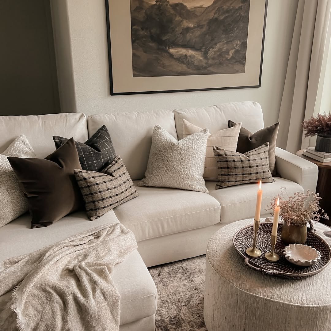 Textured Throw Pillows Living Room