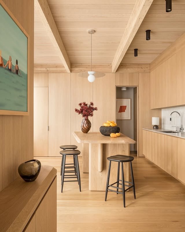 Add Minimalist Furniture for Japandi Natural living Room