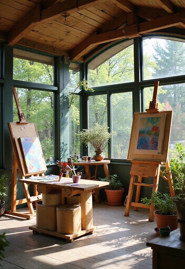 25 DIY Gazebo Ideas to Build Your Dream Backyard Oasis (You Can Do It!) - 14. Art Studio Gazebo