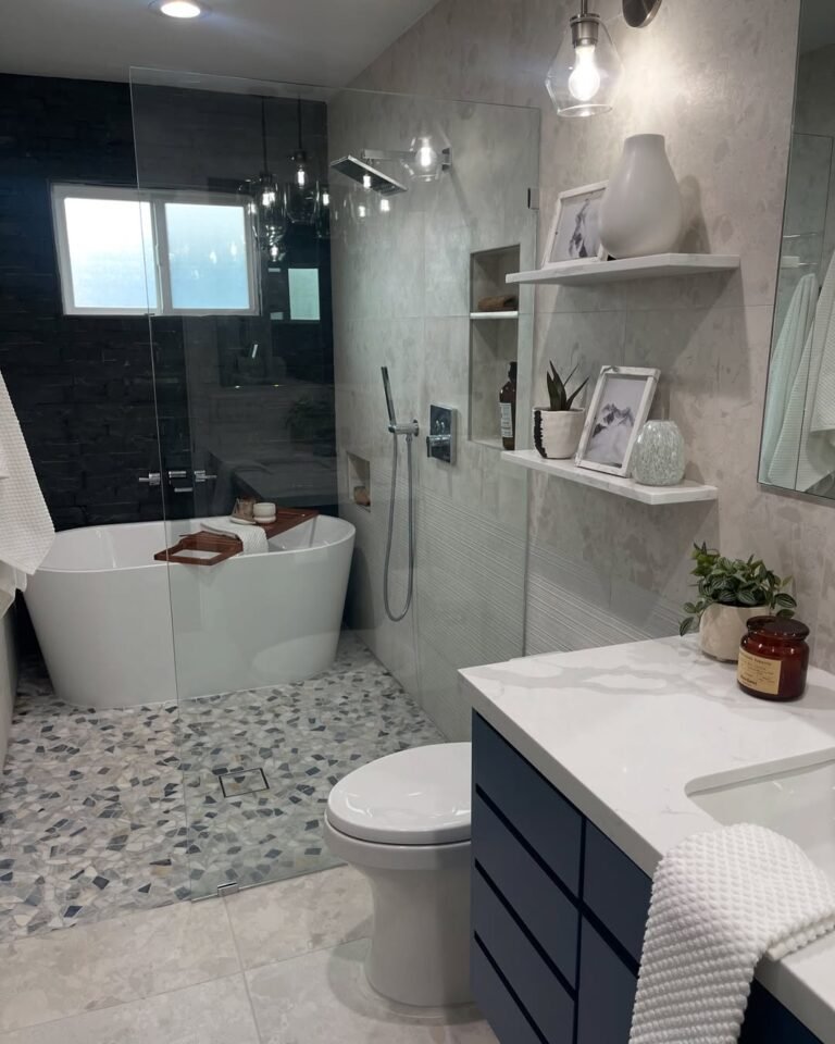 Cozy Basement Bathroom with the Perfect Color Palette