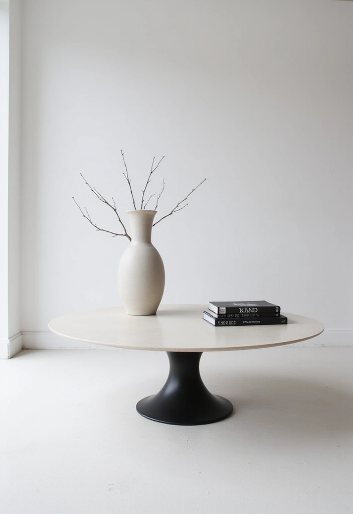 Minimalist Chic Round Coffee Table Decor