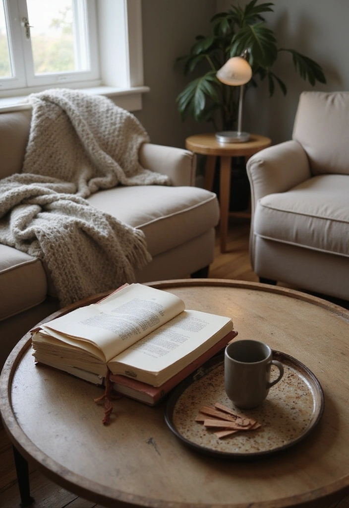 Coffee Table Decor with. Cozy Reading Nook