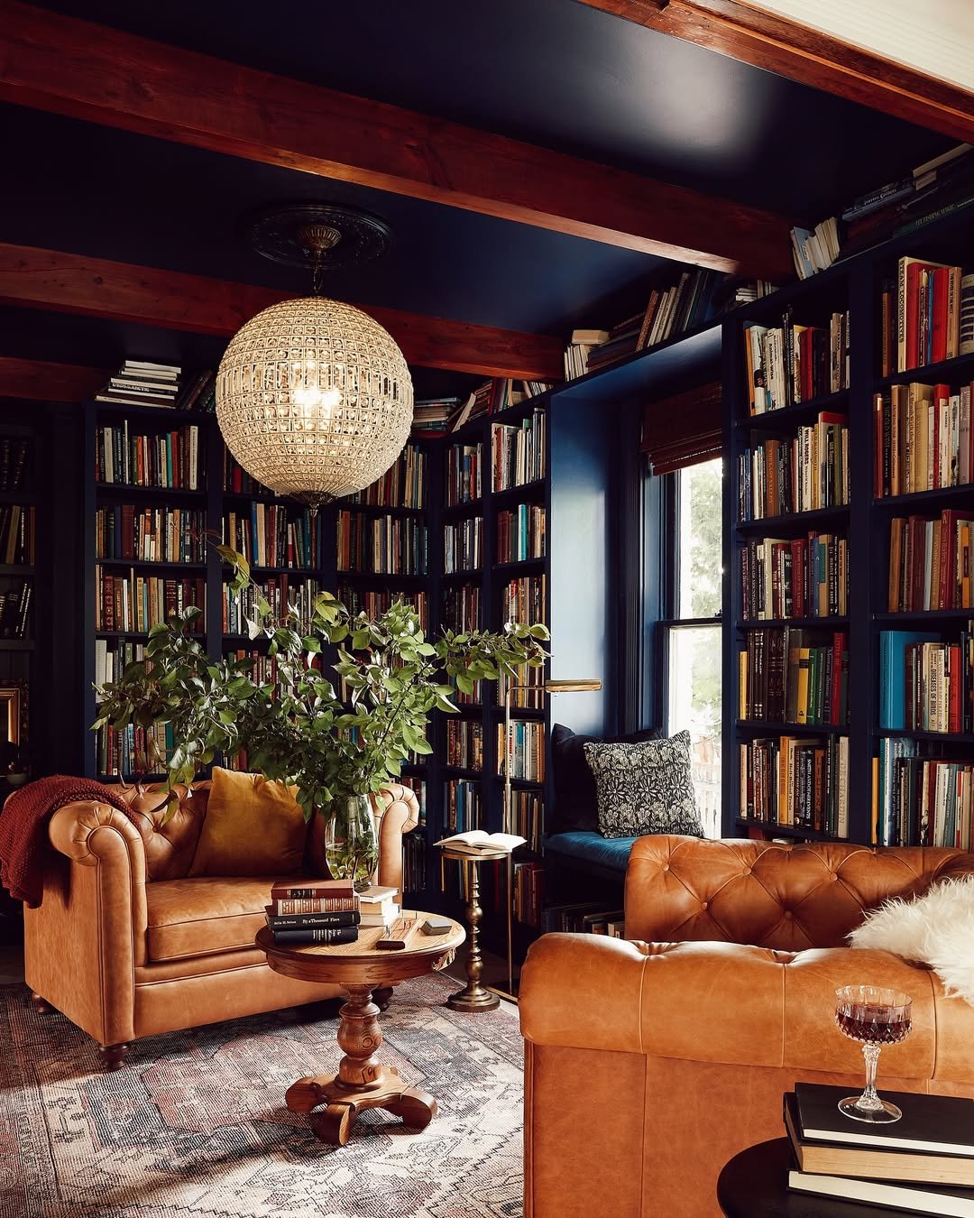 Vintage Books living room