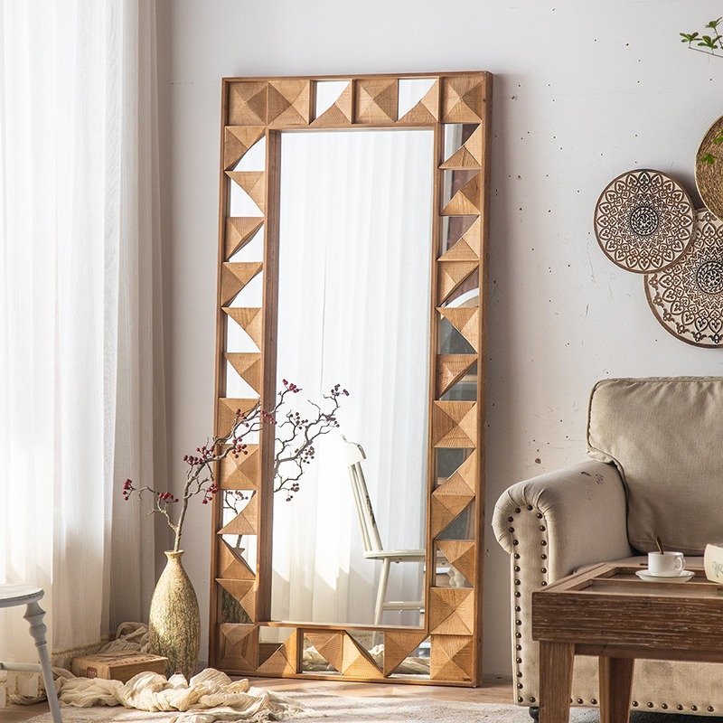 Vintage Mirrors Art moody boho living room 
