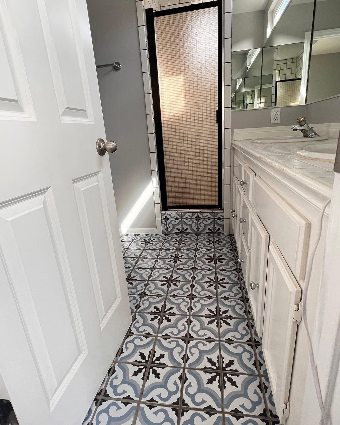 extending your chosen tile pattern beyond just the risers