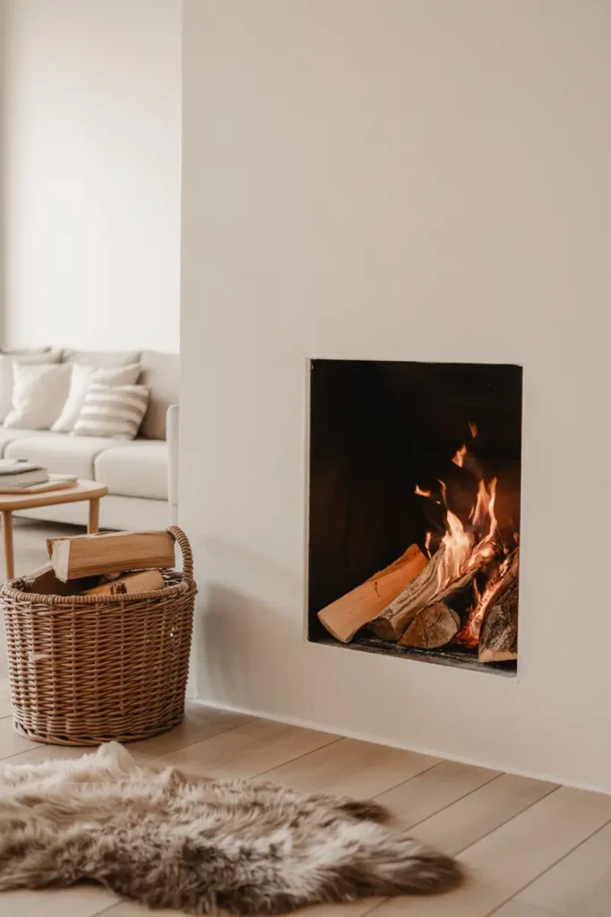 Scandinavian Wood-Burning Hearth