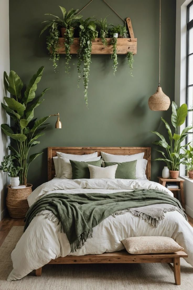 How to Create a Cozy Boho Sage Green Bedroom Oasis - Natural Elements for an Organic Feel