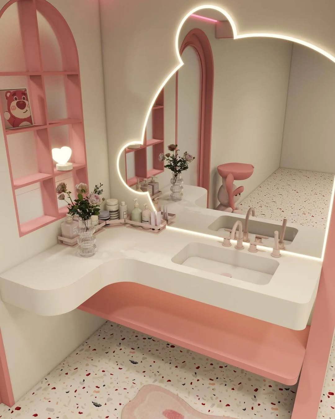 Aesthetic Mirror Designs in Girly Apartment